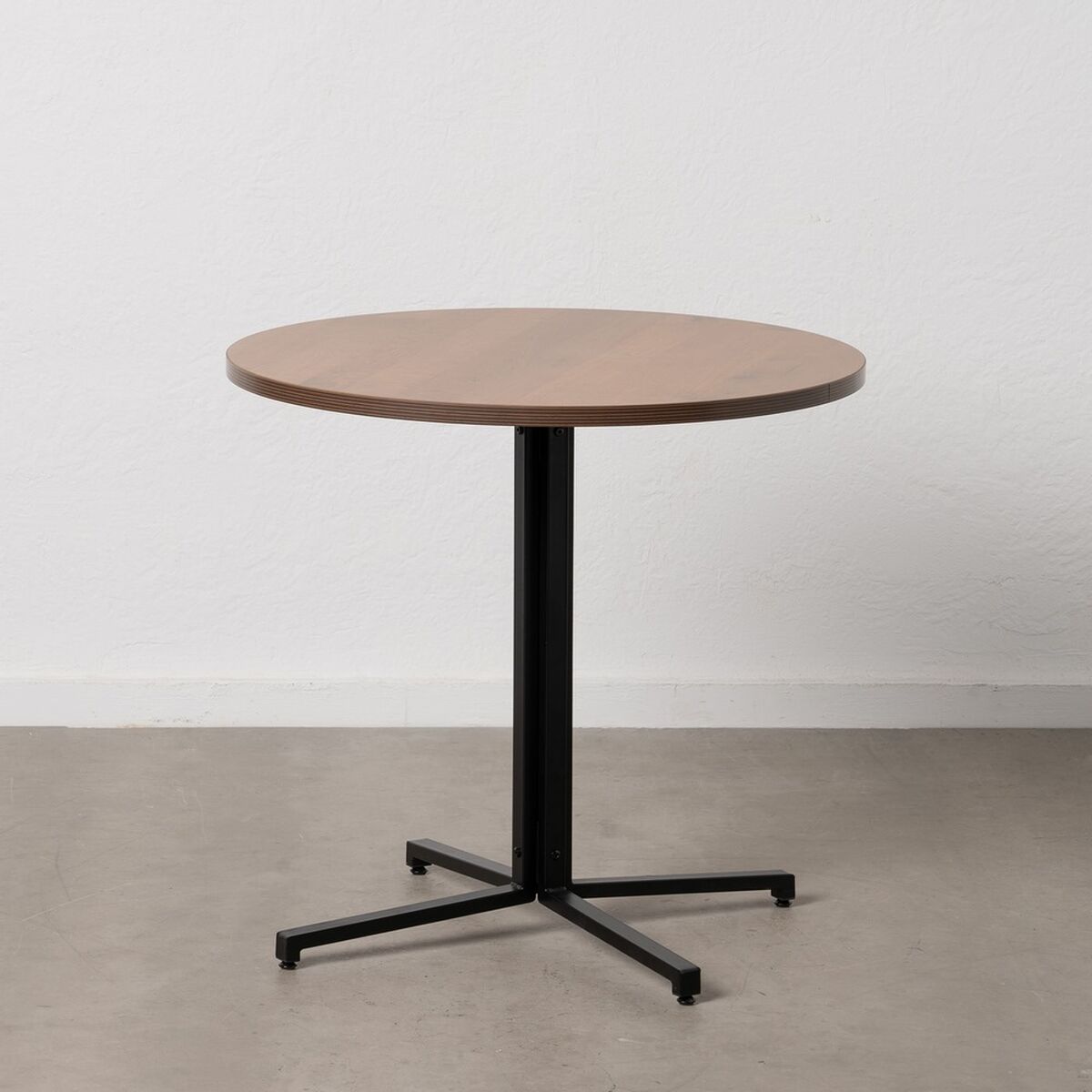 Bord Svart Naturell Trä MDF 80 x 80 x 75 cm - 8