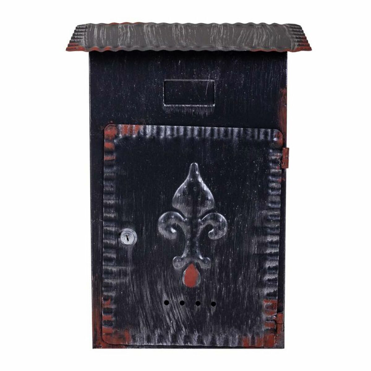 Brevlåda Alexandra House Living Svart Järn 11 x 37 x 27 cm - 3