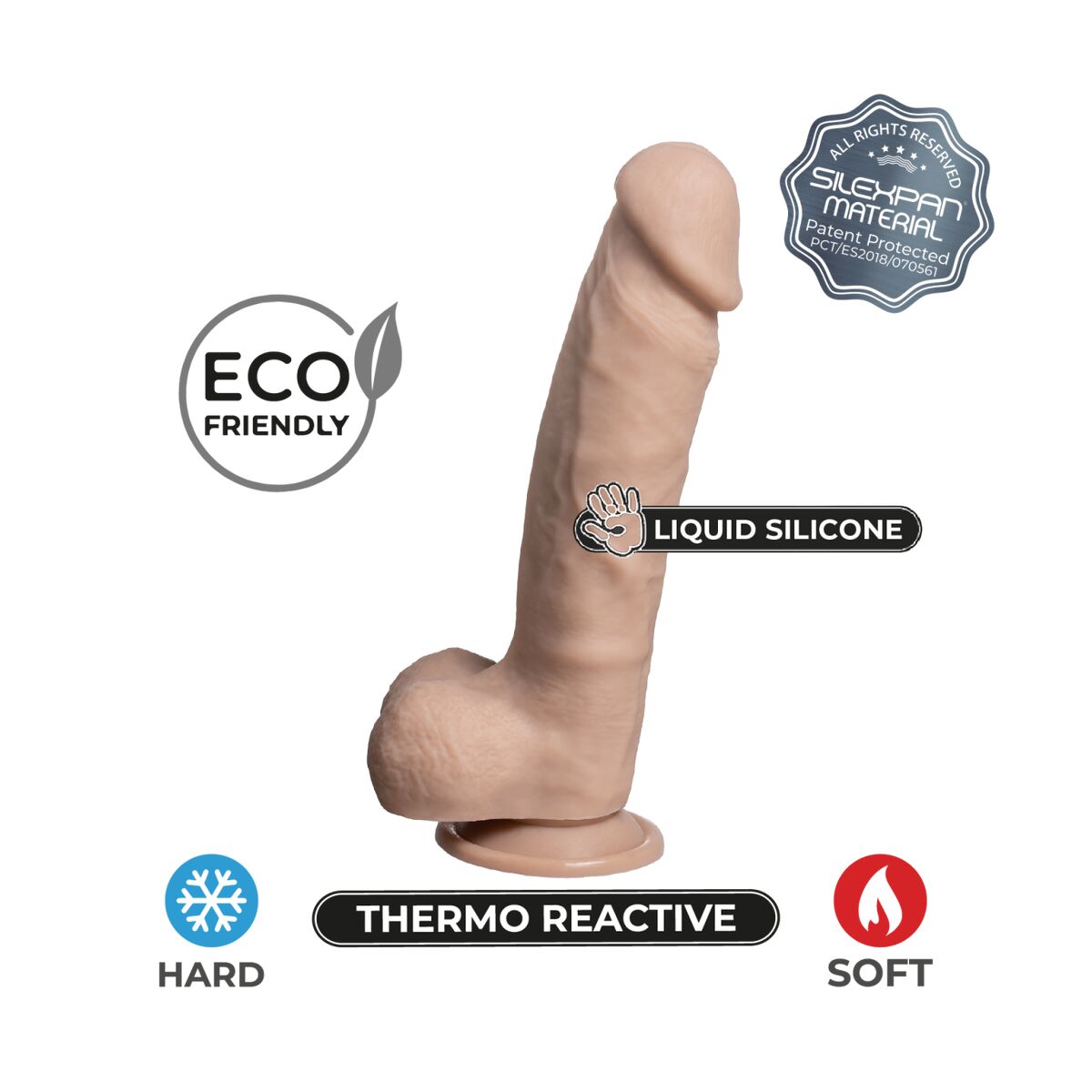 Realistisk dildo Silexd Silikon Naturell - 2