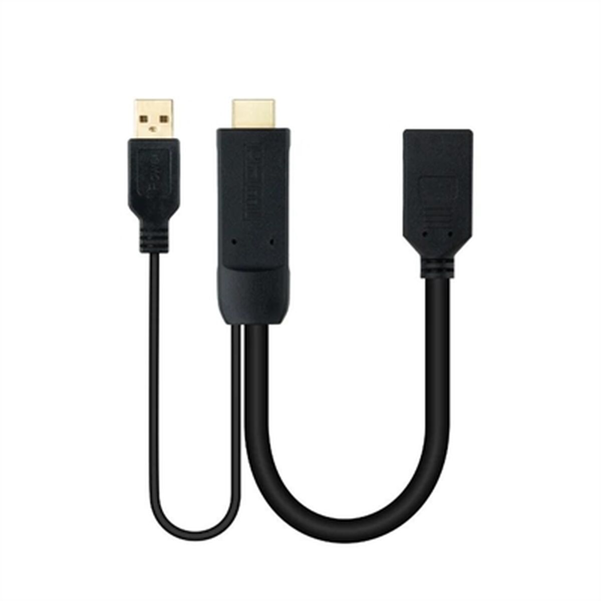 Kabel DisplayPort till HDMI NANOCABLE 10.16.0205 20 cm Svart 4K Ultra HD - 2