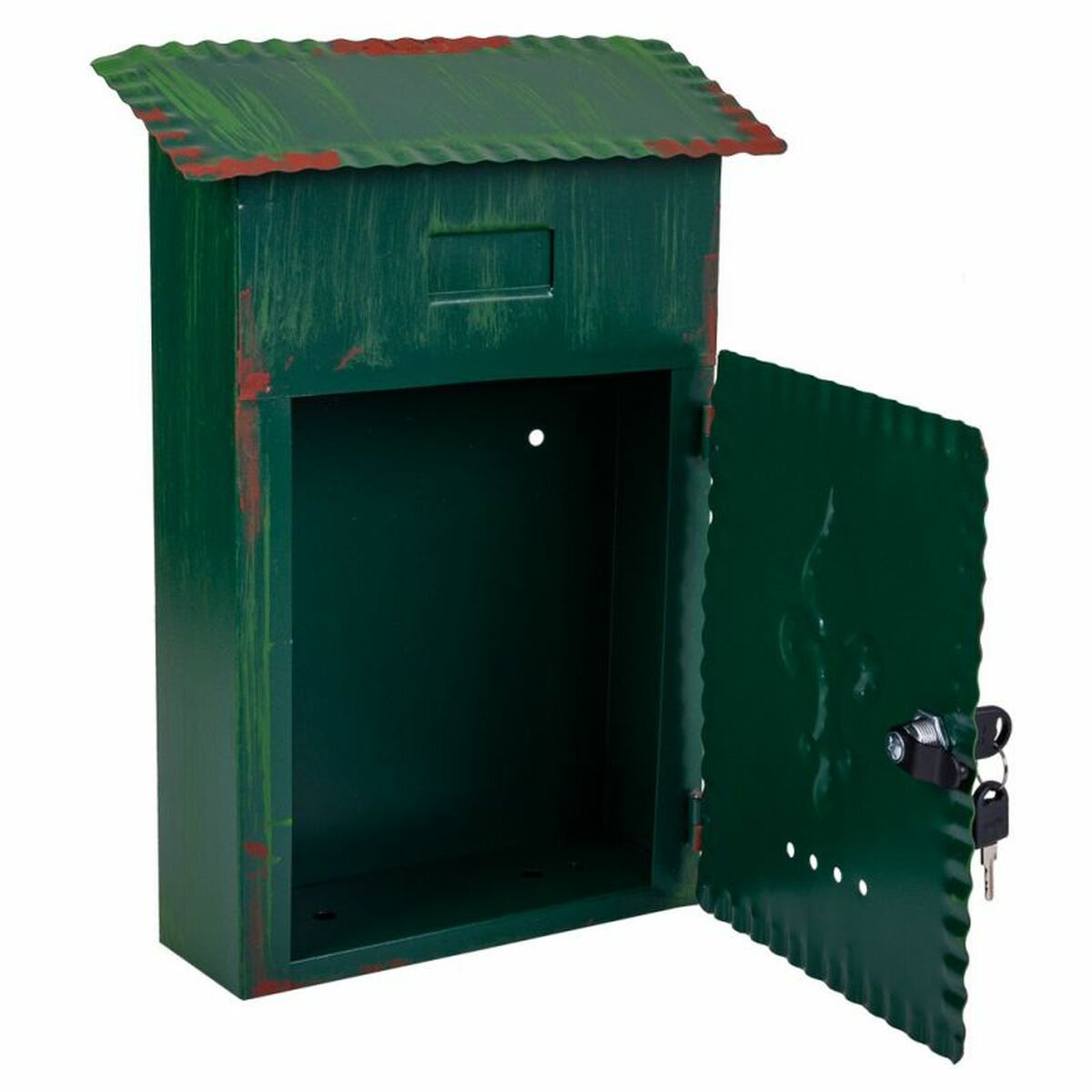 Brevlåda Alexandra House Living Grön Järn 11 x 37 x 27 cm - 4