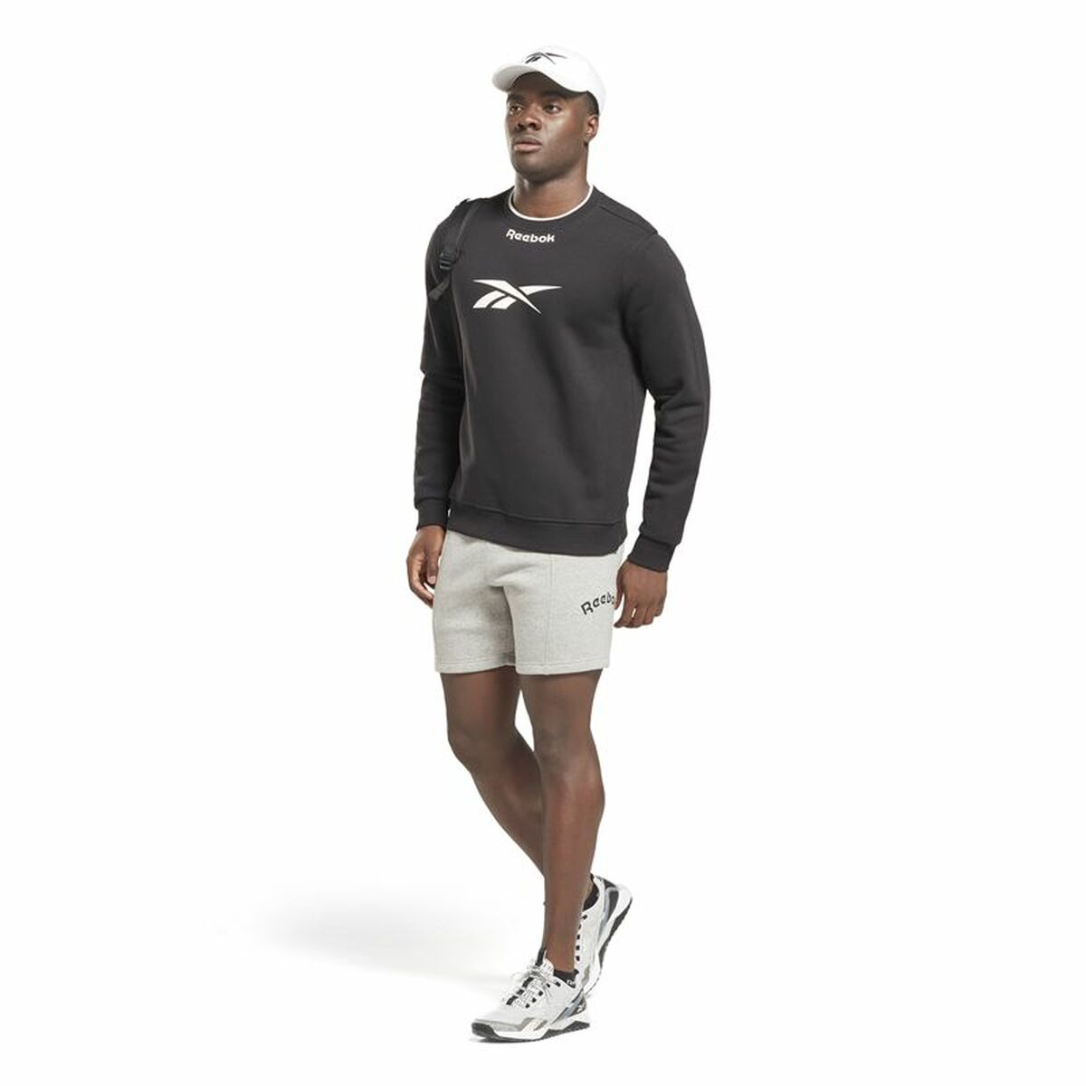 Tröja utan huva Herr Reebok RI Arch Logo Vector Vit Svart - 4