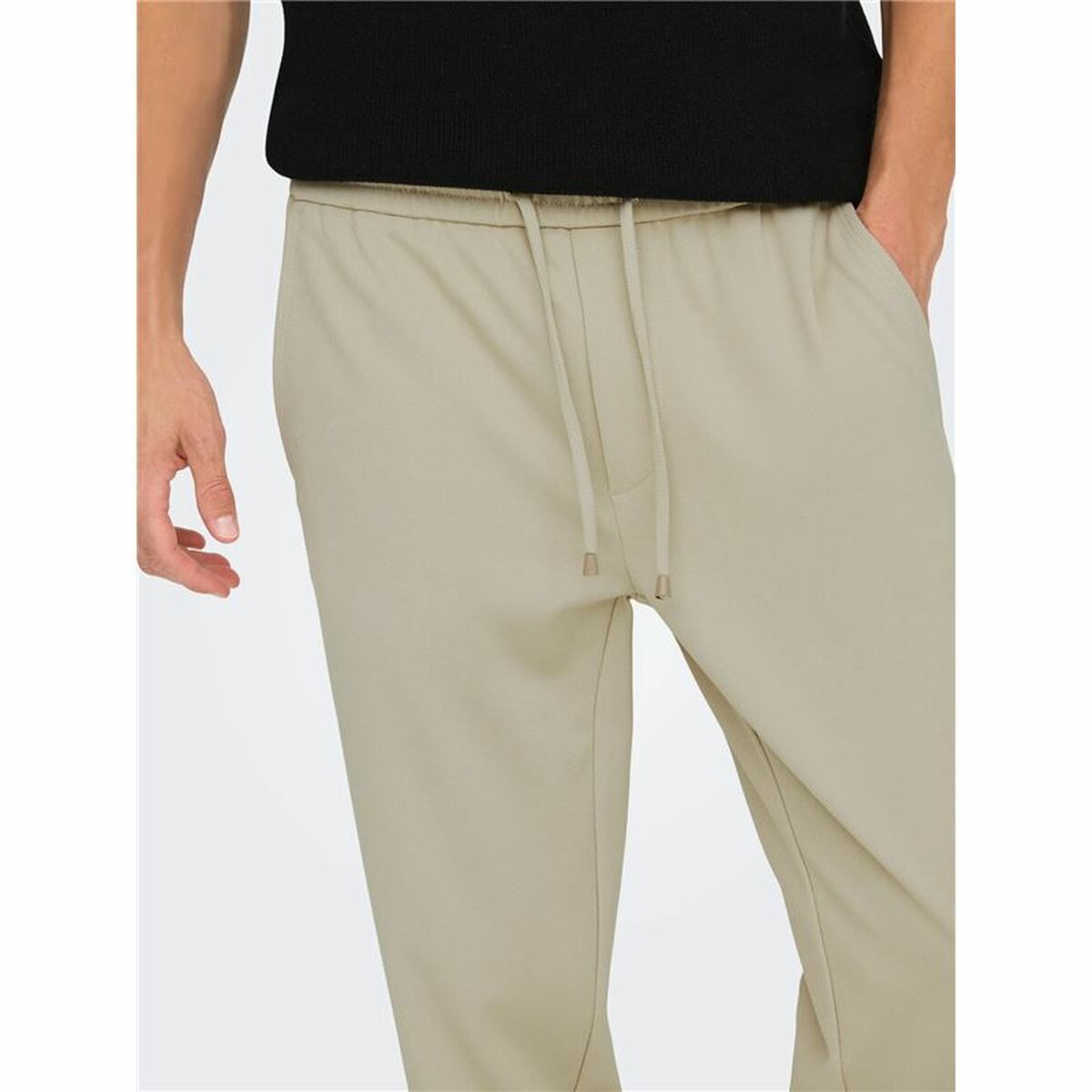 Nederdel träningsoverall för vuxna Only & Sons Onslinus Crop Tap 0192 Beige Män - 5