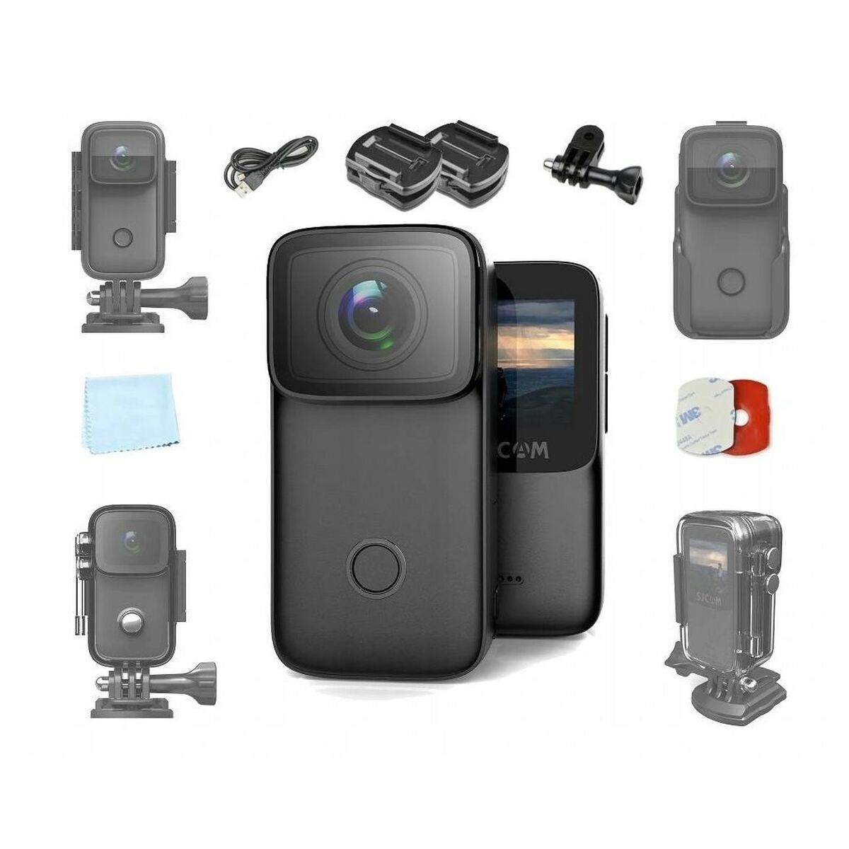 Sportkamera SJCAM C200 1,28" Svart - 2
