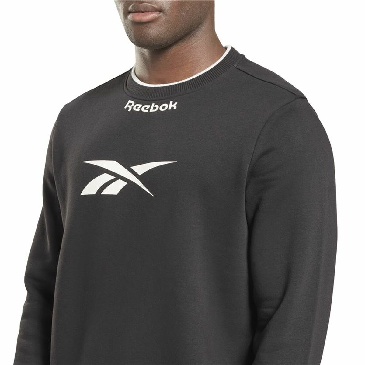 Tröja utan huva Herr Reebok RI Arch Logo Vector Vit Svart - 5