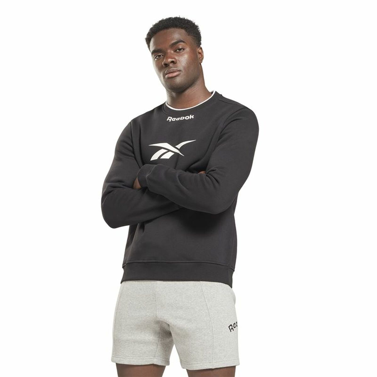 Tröja utan huva Herr Reebok RI Arch Logo Vector Vit Svart - 2