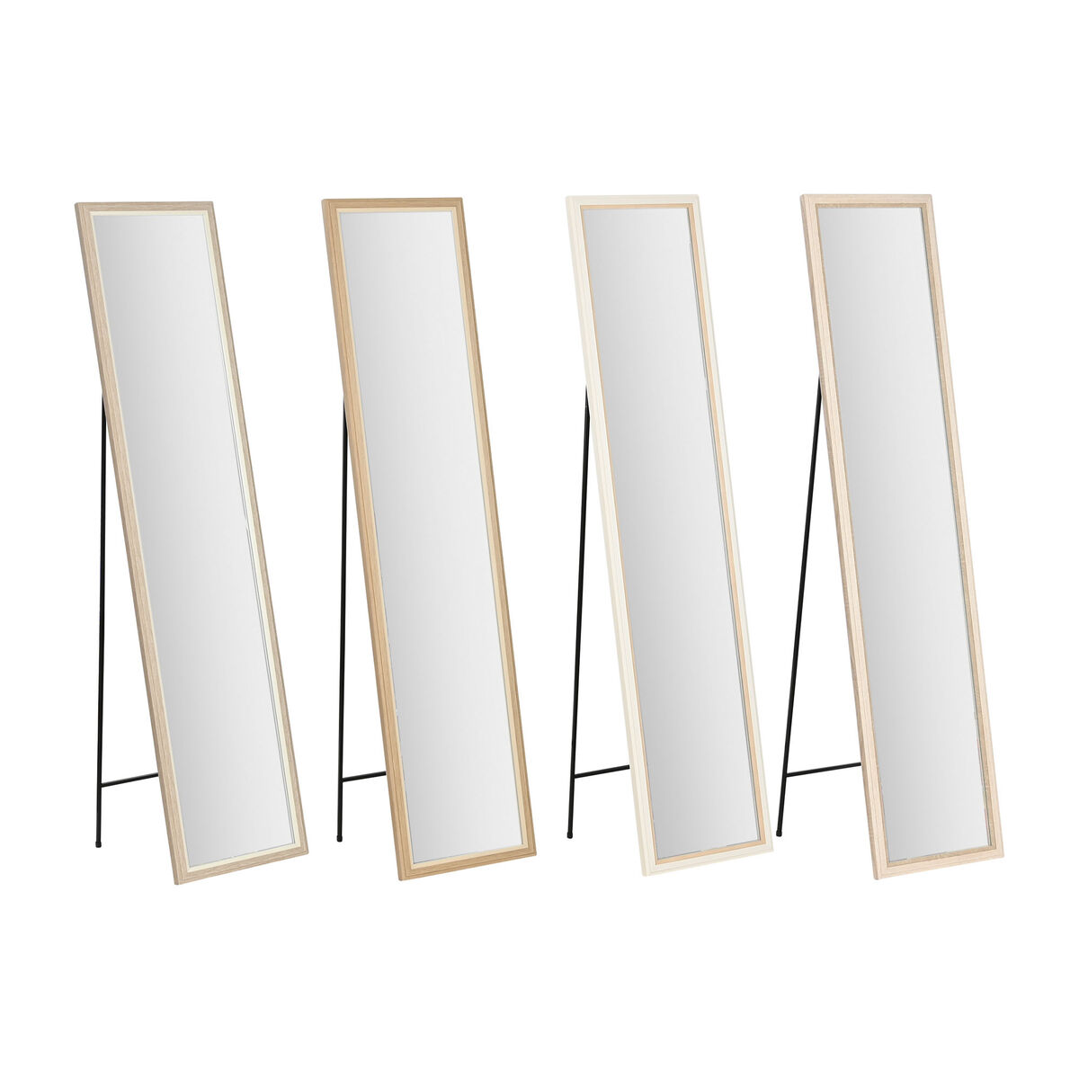 Garderobsspeglar Home ESPRIT Vit Brun Beige Grå Glas polystyren 35,5 x 40 x 156 cm (4 antal) - 3
