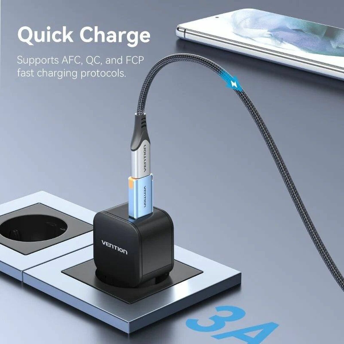 Adapter USB till USB-C Vention CUAH0 - 4