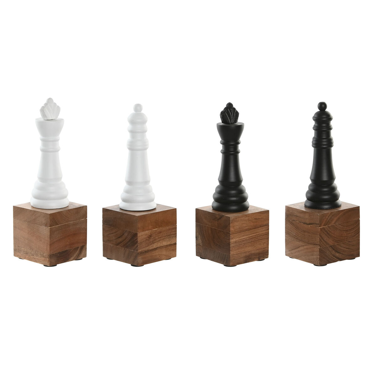 Prydnadsfigur Home ESPRIT Vit Brun Svart Vintage 7 x 7 x 23 cm (4 antal)