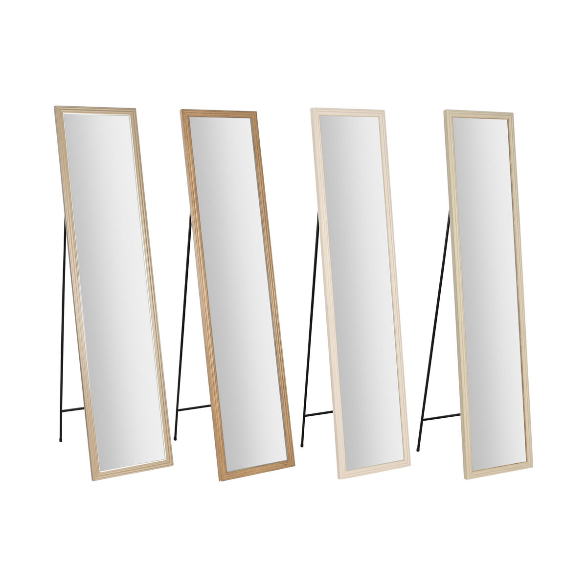 Garderobsspeglar Home ESPRIT Vit Brun Beige Grå 35,5 x 40 x 155 cm (4 antal)