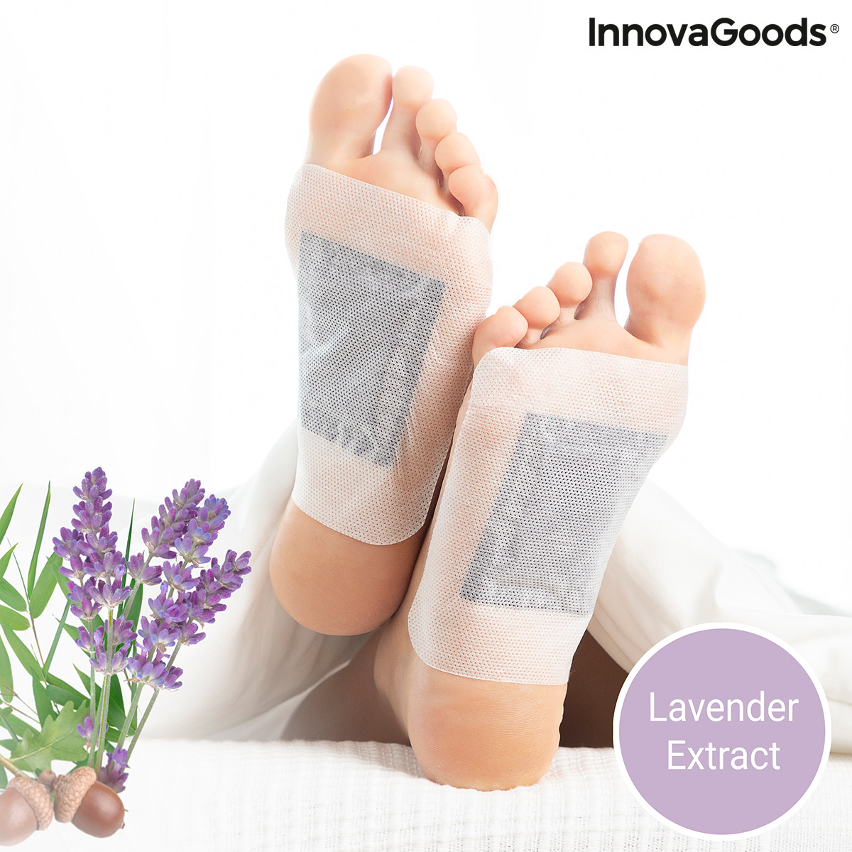 Detox fotplåster Lavender InnovaGoods 10 antal
