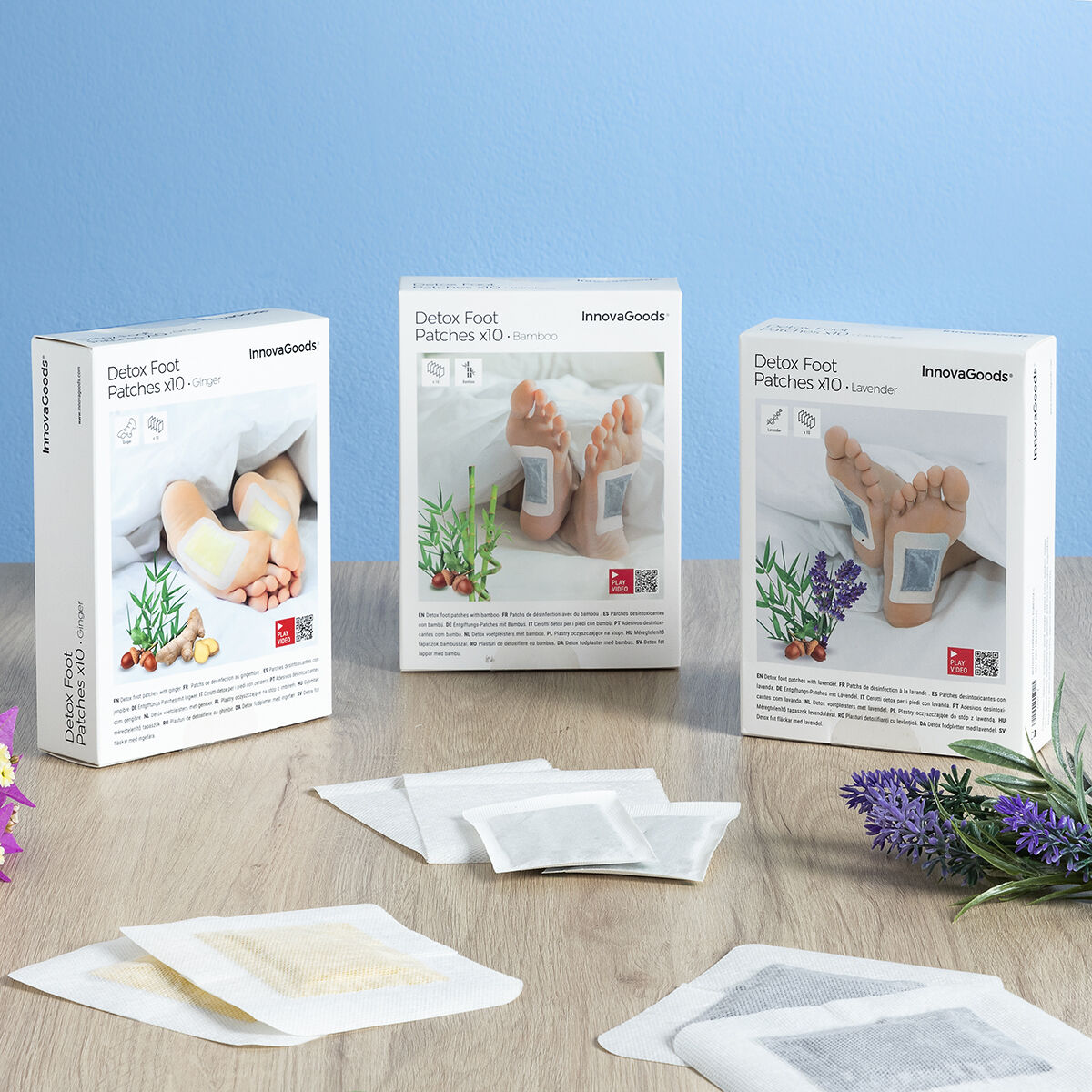 Detox fotplåster Lavender InnovaGoods 10 antal - 12