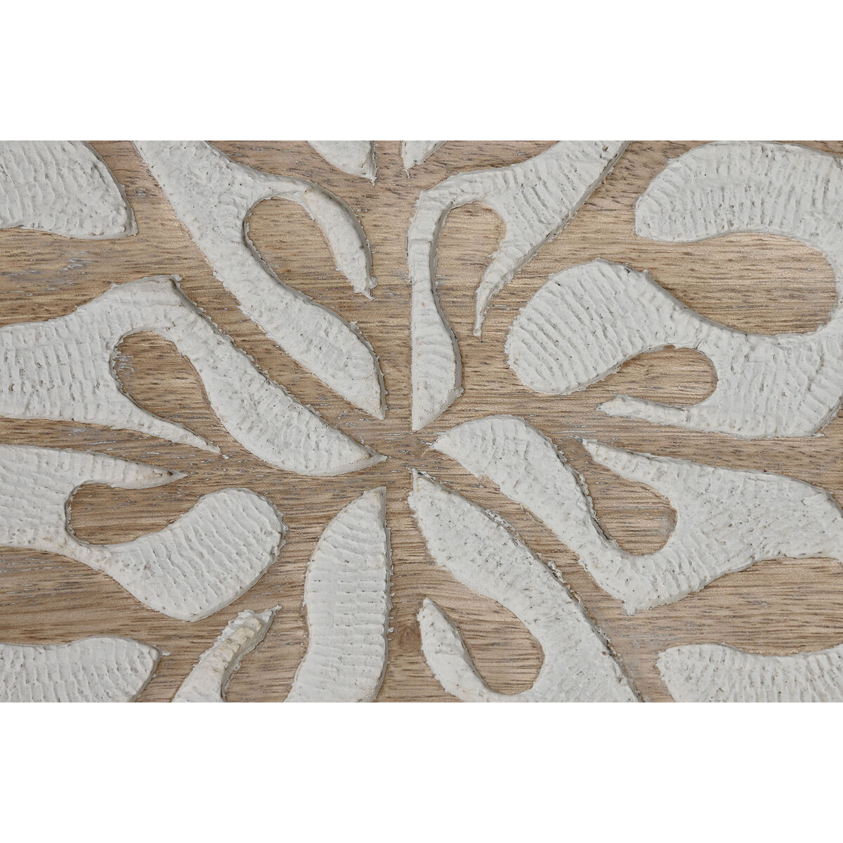 Väggdekoration Home ESPRIT Vit Naturell Blommig 60 x 2,5 x 60 cm (4 Delar) - 3