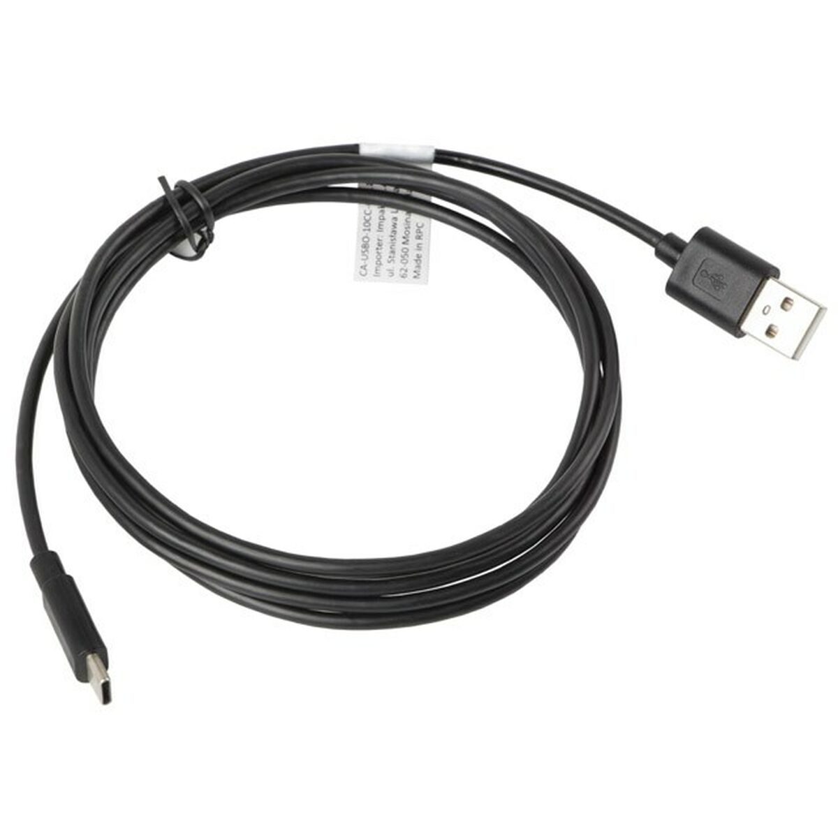 USB A till USB-C Kabel Lanberg CA-USBO-10CC-0018-BK Svart 1,8 m (1 antal) - 2