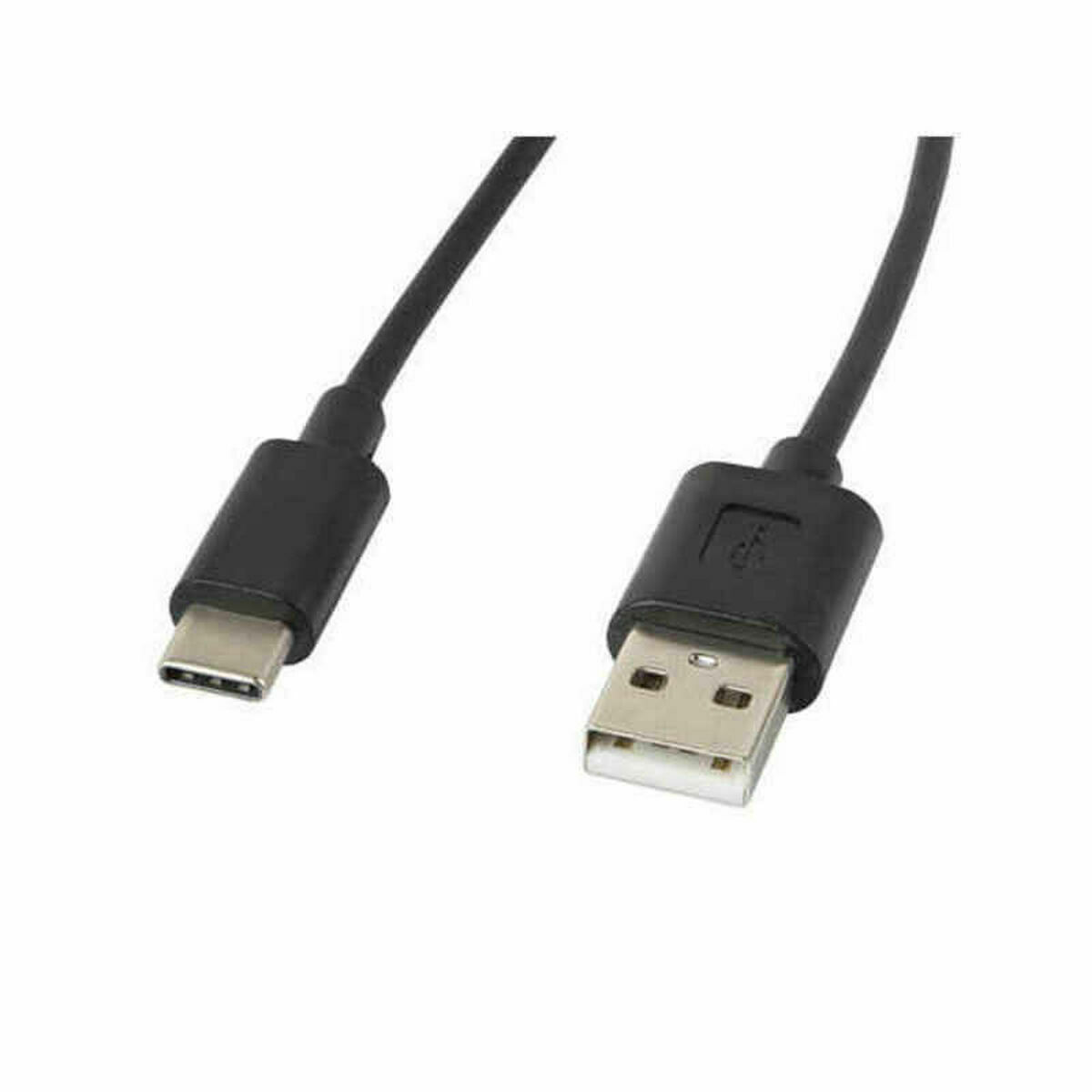 USB A till USB-C Kabel Lanberg CA-USBO-10CC-0018-BK Svart 1,8 m (1 antal)