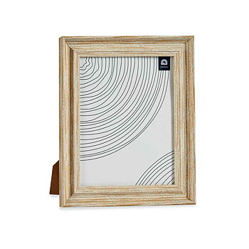 Fotoram Gift Decor Brun Gyllene Trä Glas Plast (6 antal)