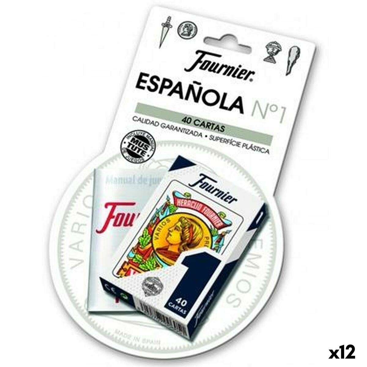 Paket med spanska spelkort (40 kort) Fournier 12 antal (61,5 x 95 mm) - 3