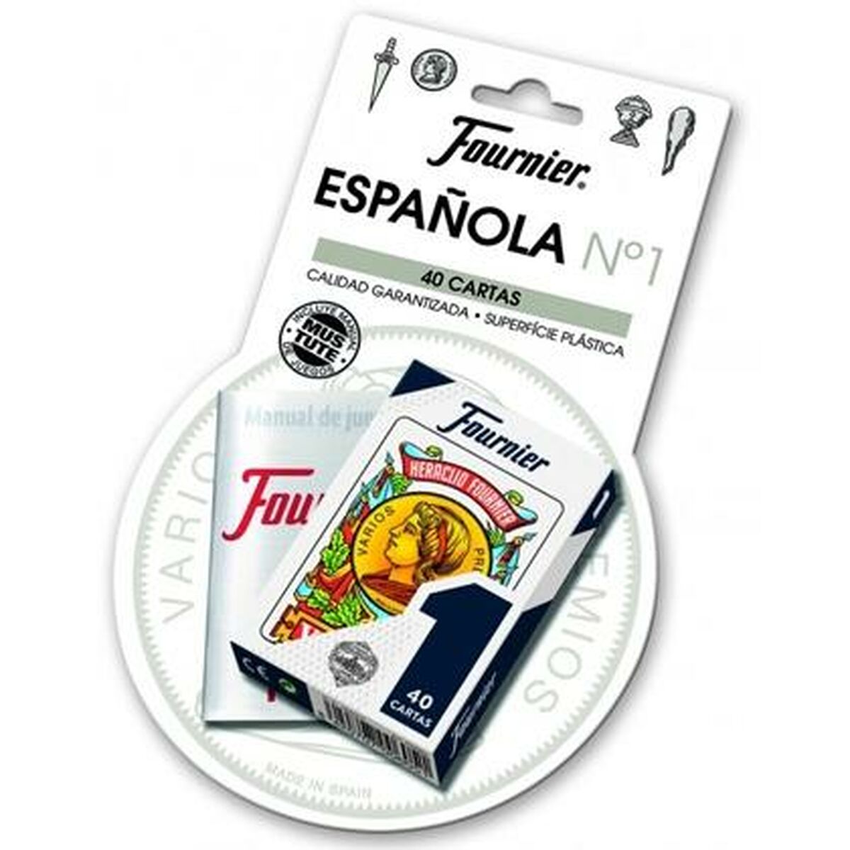 Paket med spanska spelkort (40 kort) Fournier 12 antal (61,5 x 95 mm) - 2