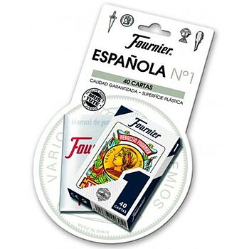Paket med spanska spelkort (40 kort) Fournier 12 antal (61,5 x 95 mm)