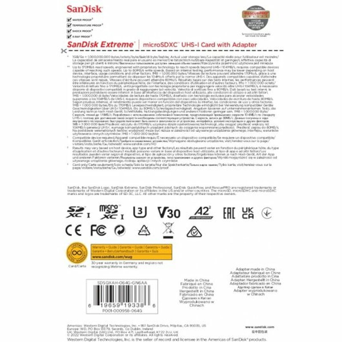 Micro-SD kort SanDisk 64 GB - 4