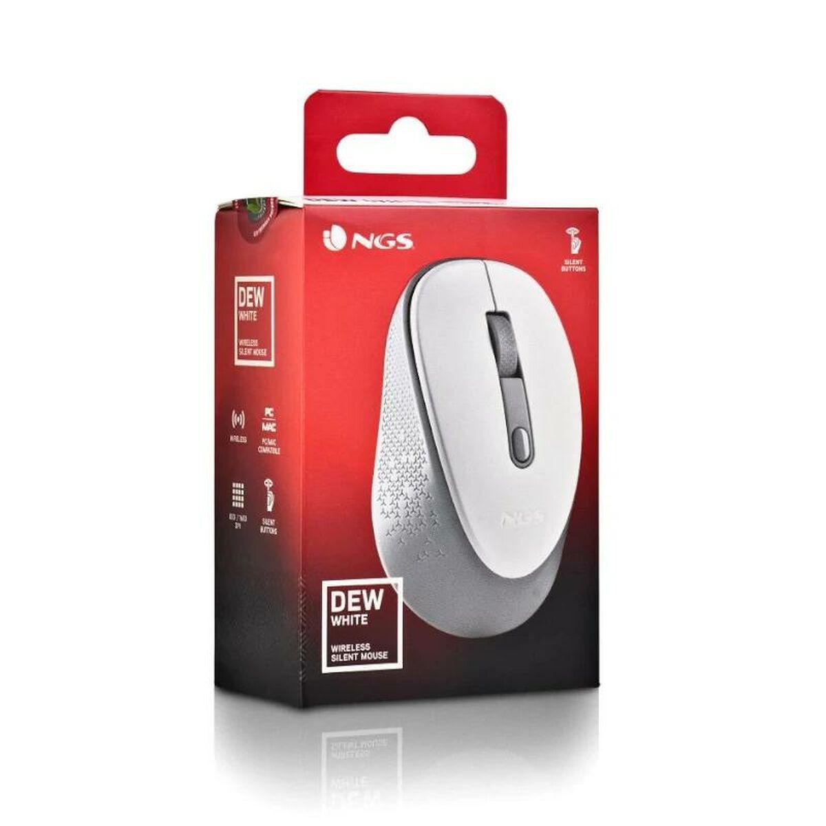 Mus NGS DEWWHITE Vit 1600 dpi (1 antal) - 4