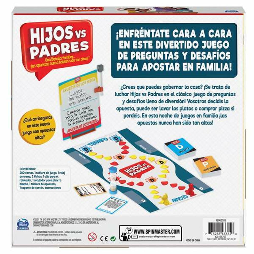 Sällskapsspel Spin Master Hijos vs Padres 206 Delar 26,99 x 26,99 x 5,4 cm - 2