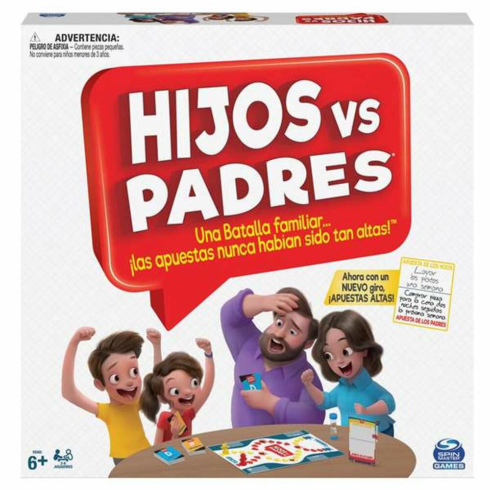 Sällskapsspel Spin Master Hijos vs Padres 206 Delar 26,99 x 26,99 x 5,4 cm