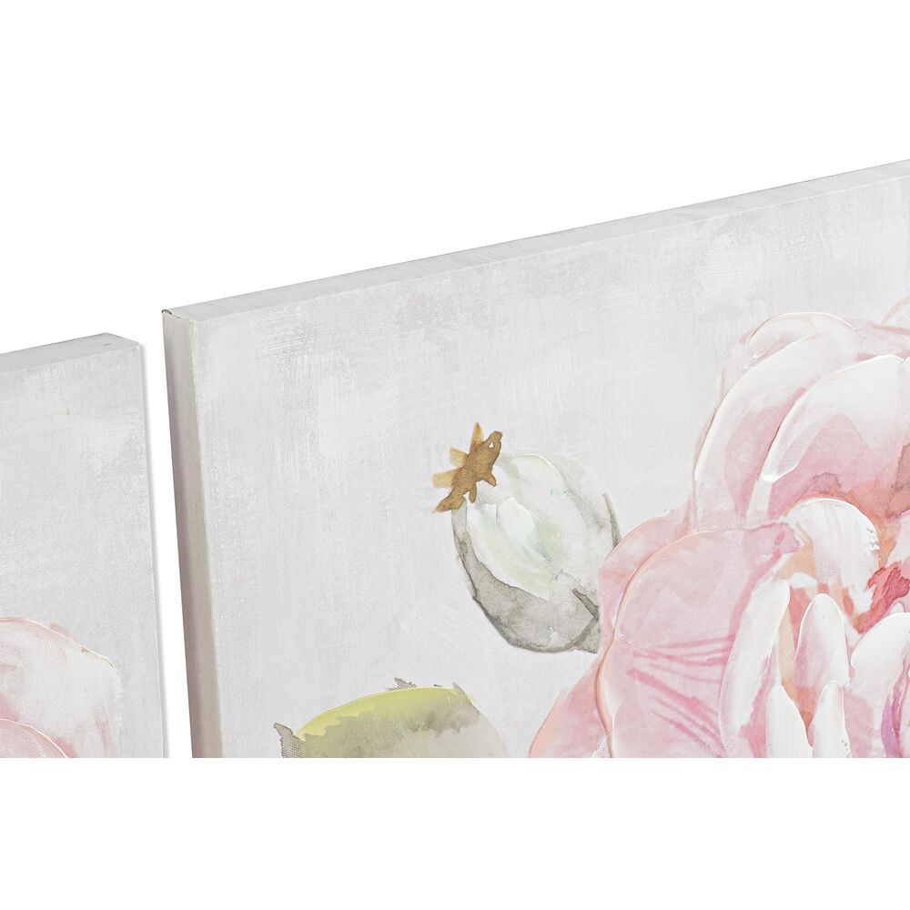 Tavla DKD Home Decor 120 x 3 x 60 cm Virágok Shabby Chic (2 antal) - 2