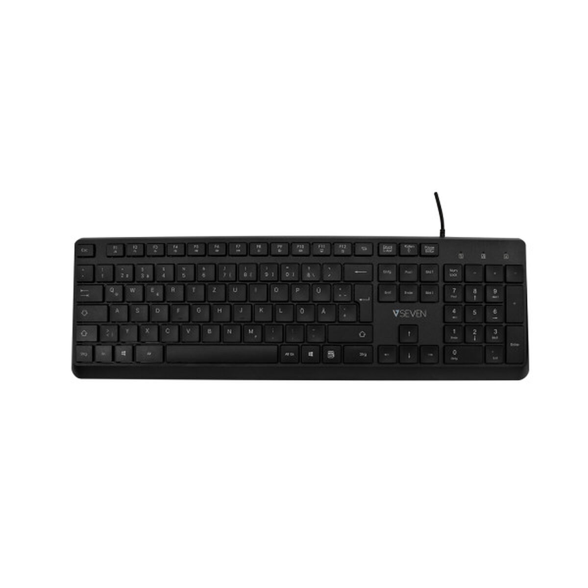 Tangentbord V7 KU350ES Svart Qwerty Spanska - 2