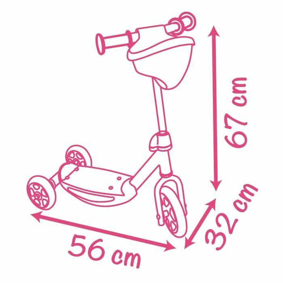 Sparkcykel Smoby Rosa - 3