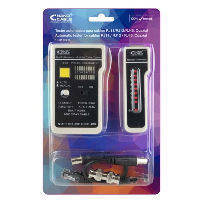 Nätkabel UTP Styv Kategori 6 RJ11/RJ12/RJ45, coaxial NANOCABLE 10.31.0303 - 3