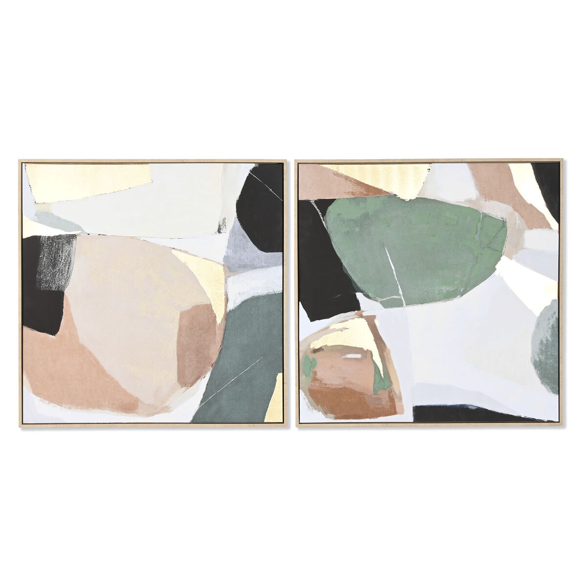 Tavla Home ESPRIT Abstrakt Urban 83 x 4 x 83 cm (2 antal)