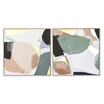 Tavla Home ESPRIT Abstrakt Urban 83 x 4 x 83 cm (2 antal)