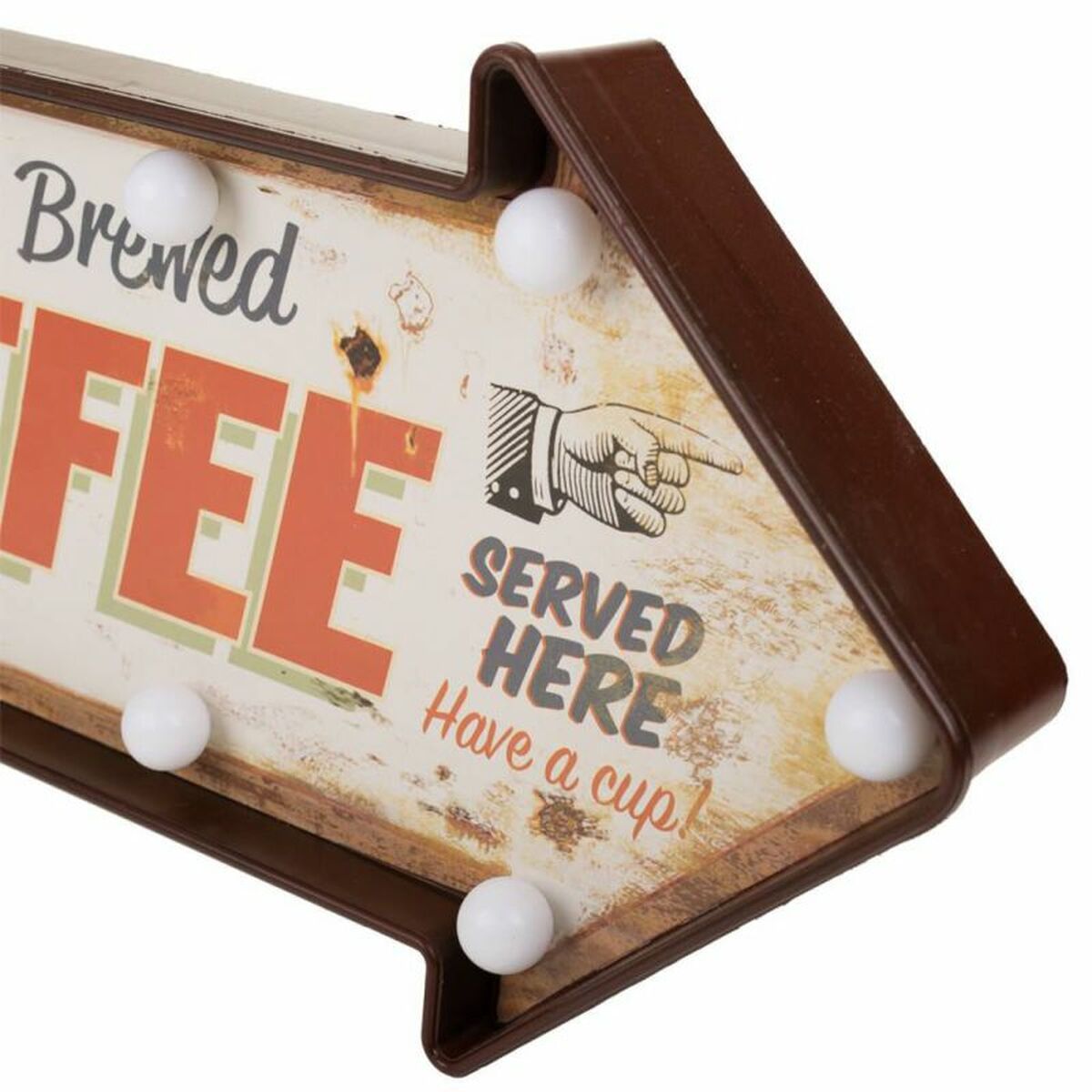 Väggplatta Alexandra House Living Coffee Vit Järn 27 x 5 x 65 cm Belysning - 3