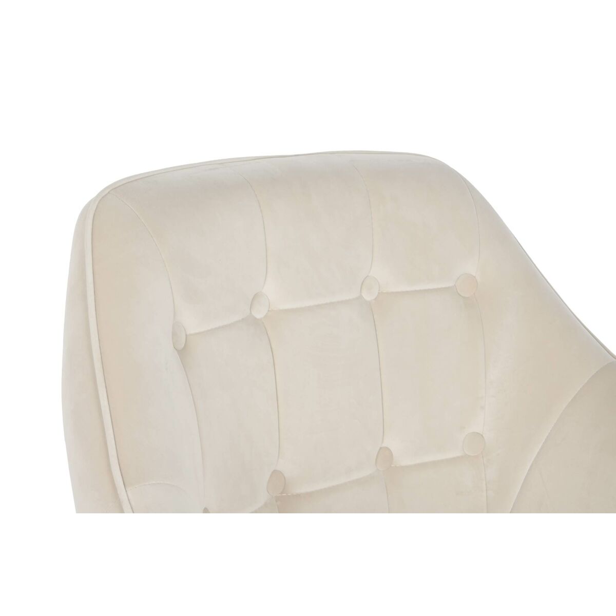 Fåtölj DKD Home Decor Kräm Gyllene Metall 74 x 74 x 90 cm - 2