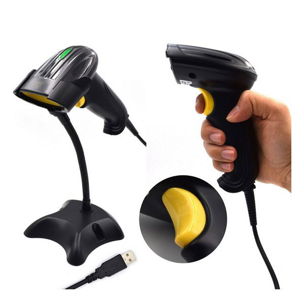Sträckkodsläsare med hållare Ewent EW3400 LED USB - 4