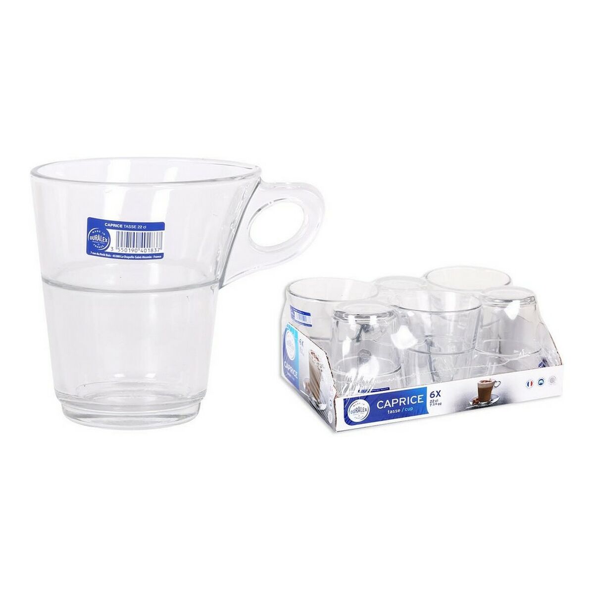 Set med kaffekoppar Duralex Caprice 220 ml 22 cl 6 Delar (6 antal) - 2