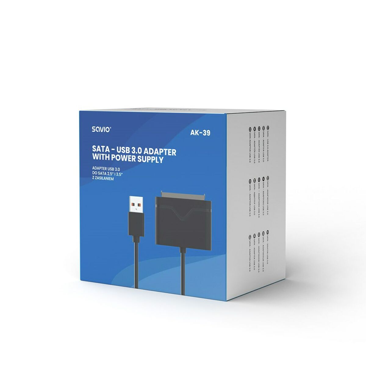 USB-kabel SATA III Savio AK-39 Svart 50 cm - 3