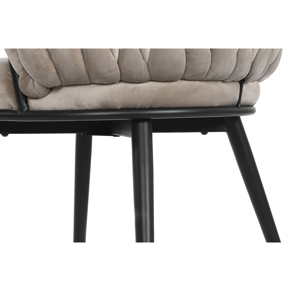 Stol DKD Home Decor Svart Beige 60 x 66 x 84 cm 66 x 60 x 84 cm - 3