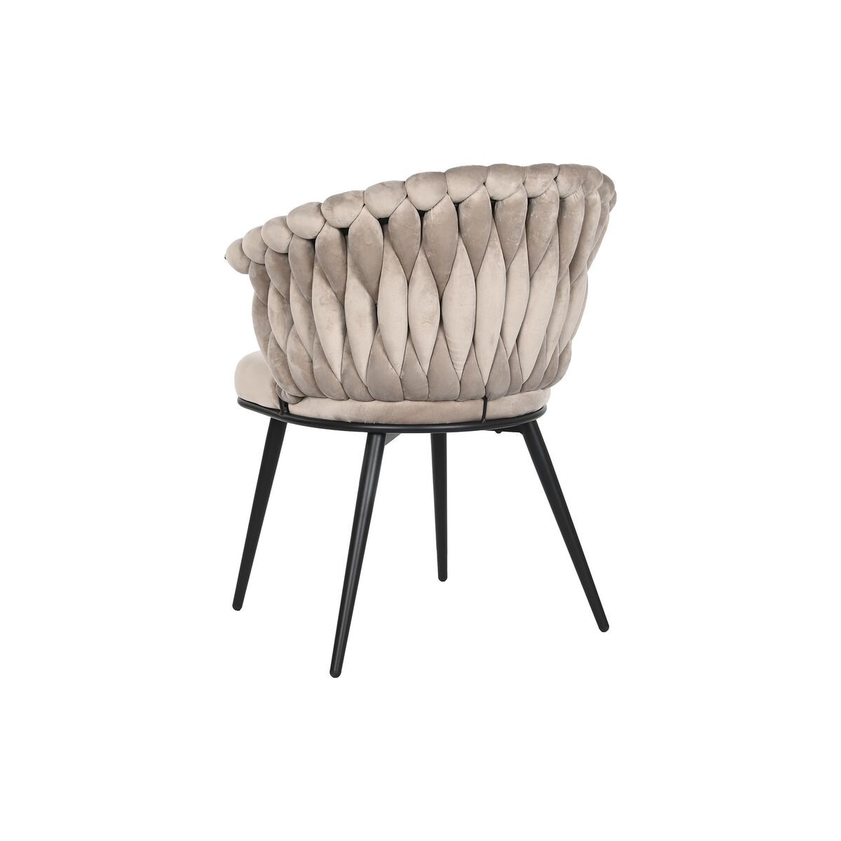 Stol DKD Home Decor Svart Beige 60 x 66 x 84 cm 66 x 60 x 84 cm - 2