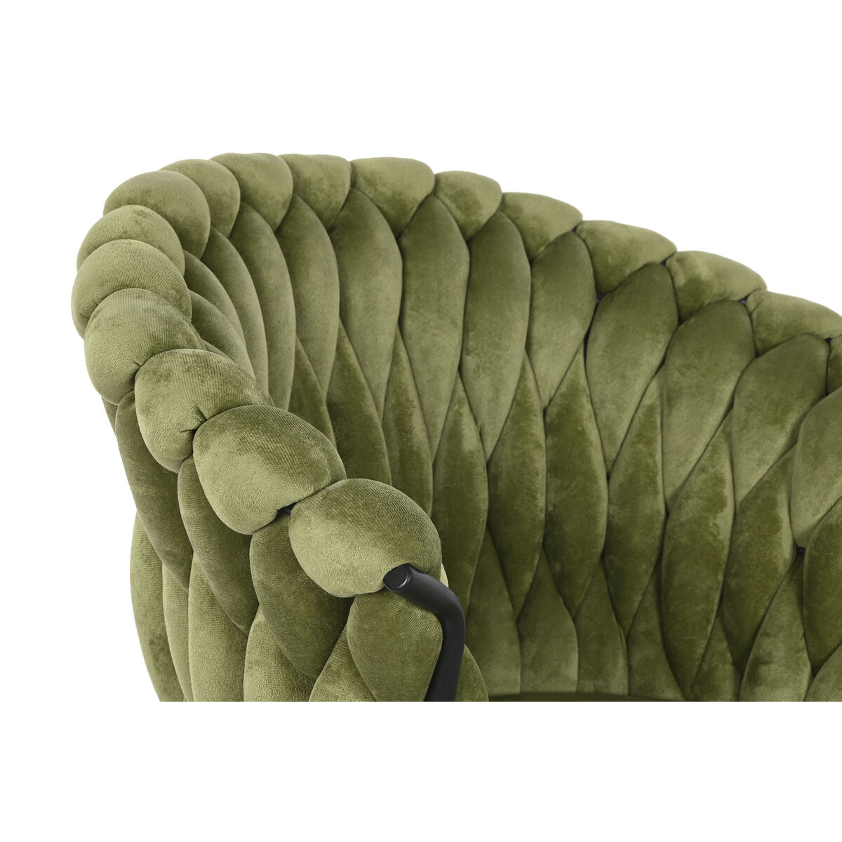 Stol DKD Home Decor Svart Grön Polyester Sammet Metall 66 x 60 x 84 cm - 2