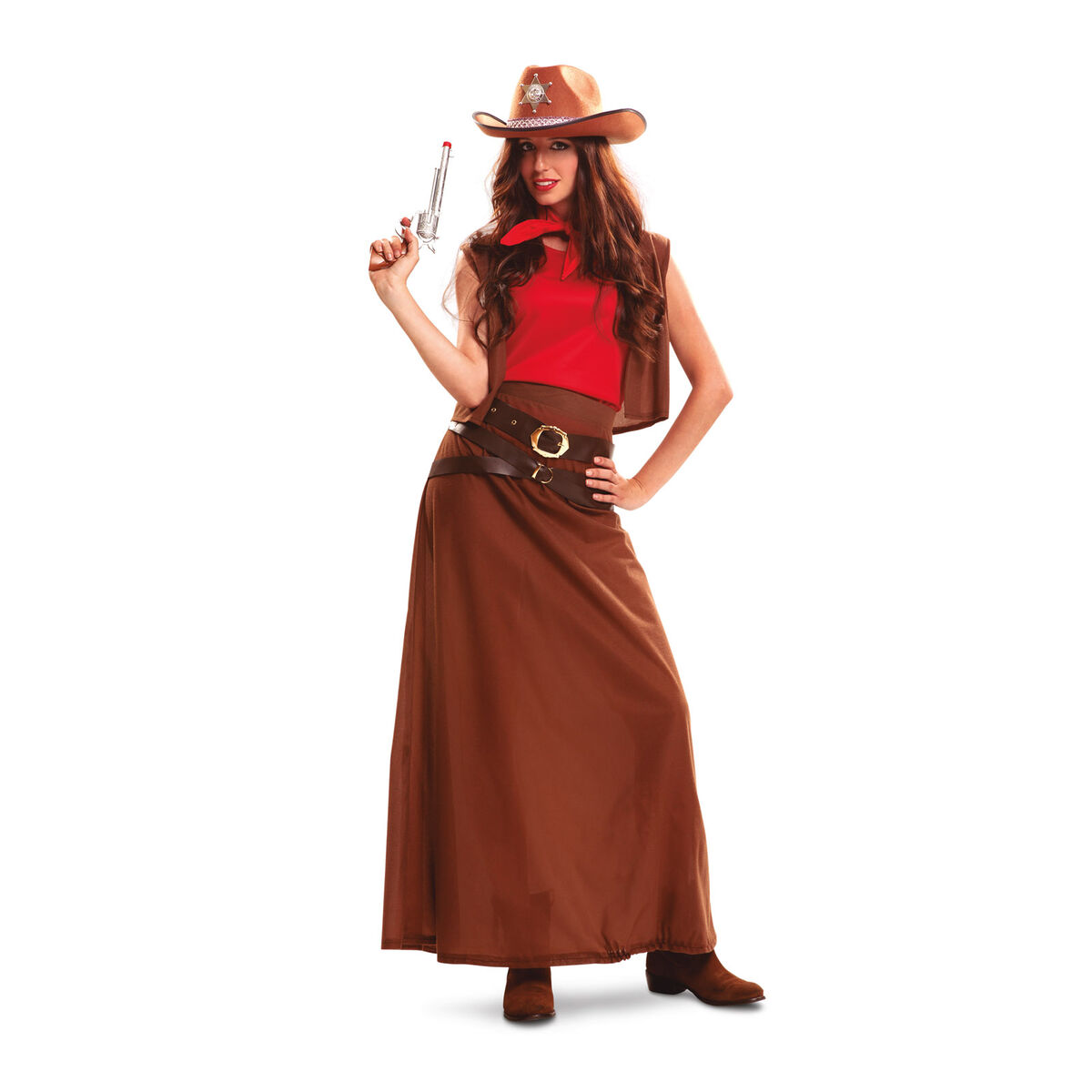 Maskeraddräkt vuxna My Other Me Cowgirl Brun (5 Delar)