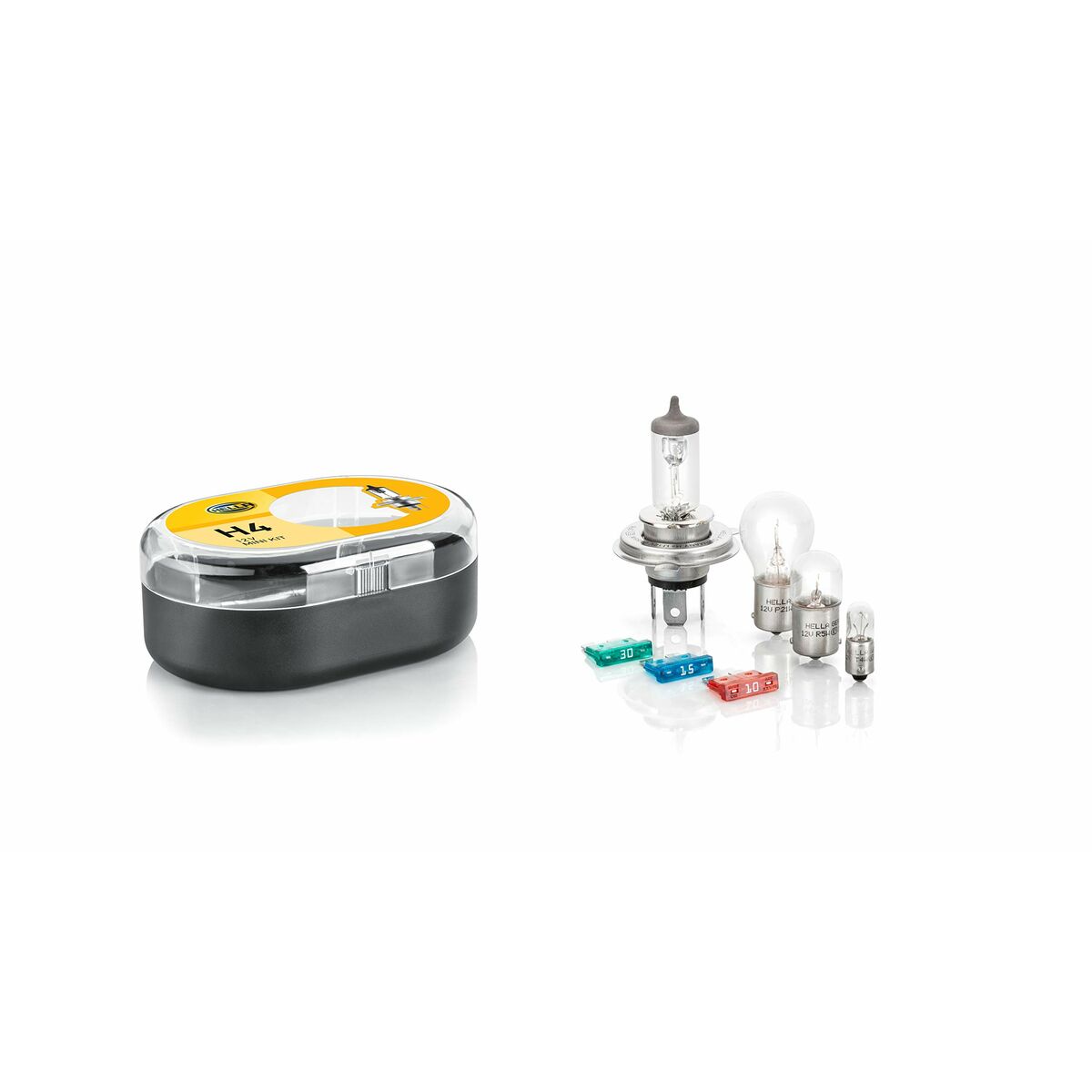 Sats för byte av halogenlampa Hella HEL8GH007 7 Delar H4 12 V - 2