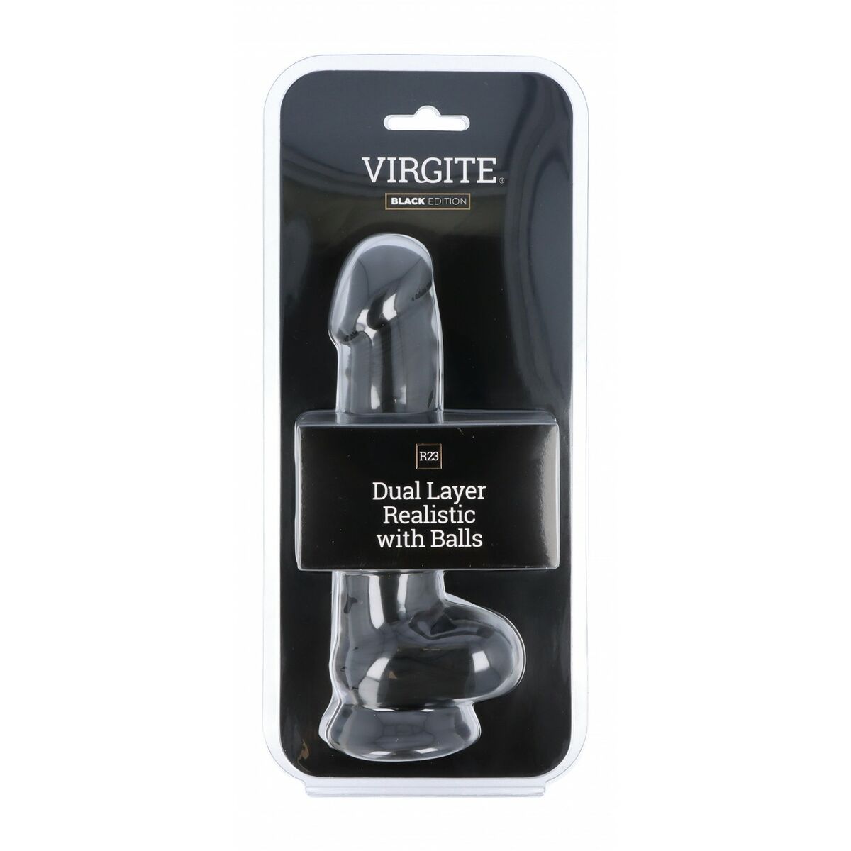 Realistisk dildo Virgite R23 Svart 20 cm - 2
