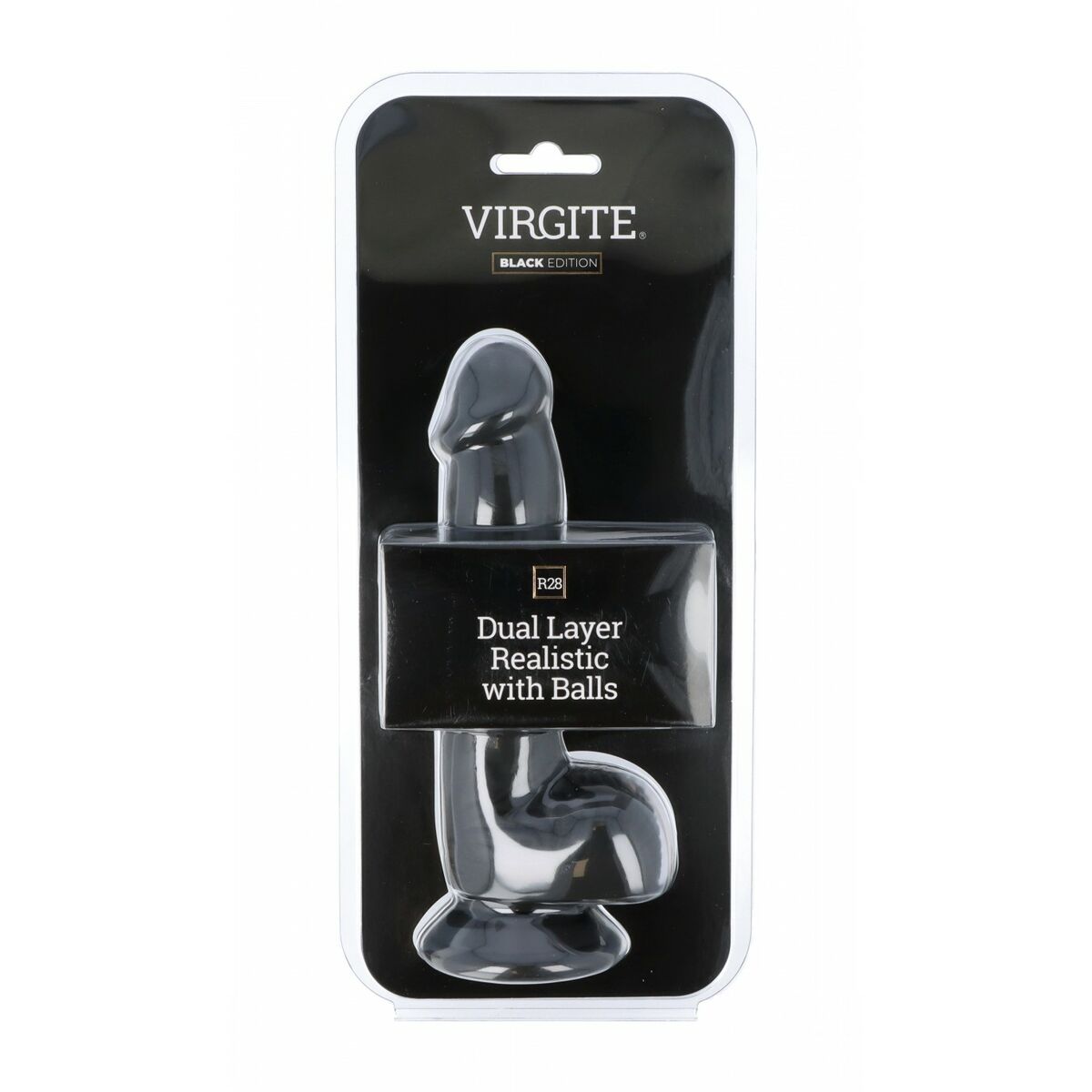 Realistisk dildo Virgite R28 Svart 20 cm - 2