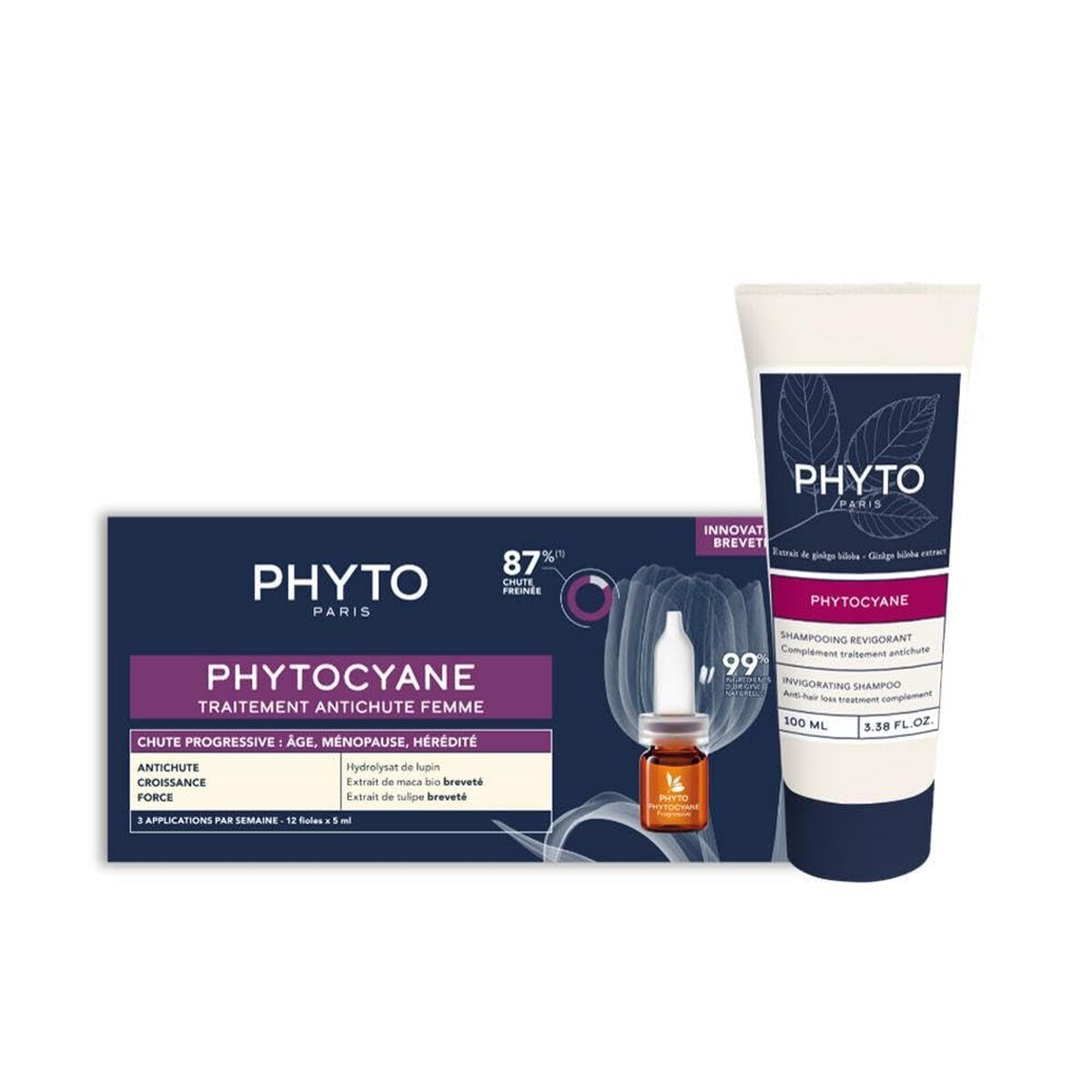 Hårstylingset Phyto Paris PHYTOCYANE 2 Delar