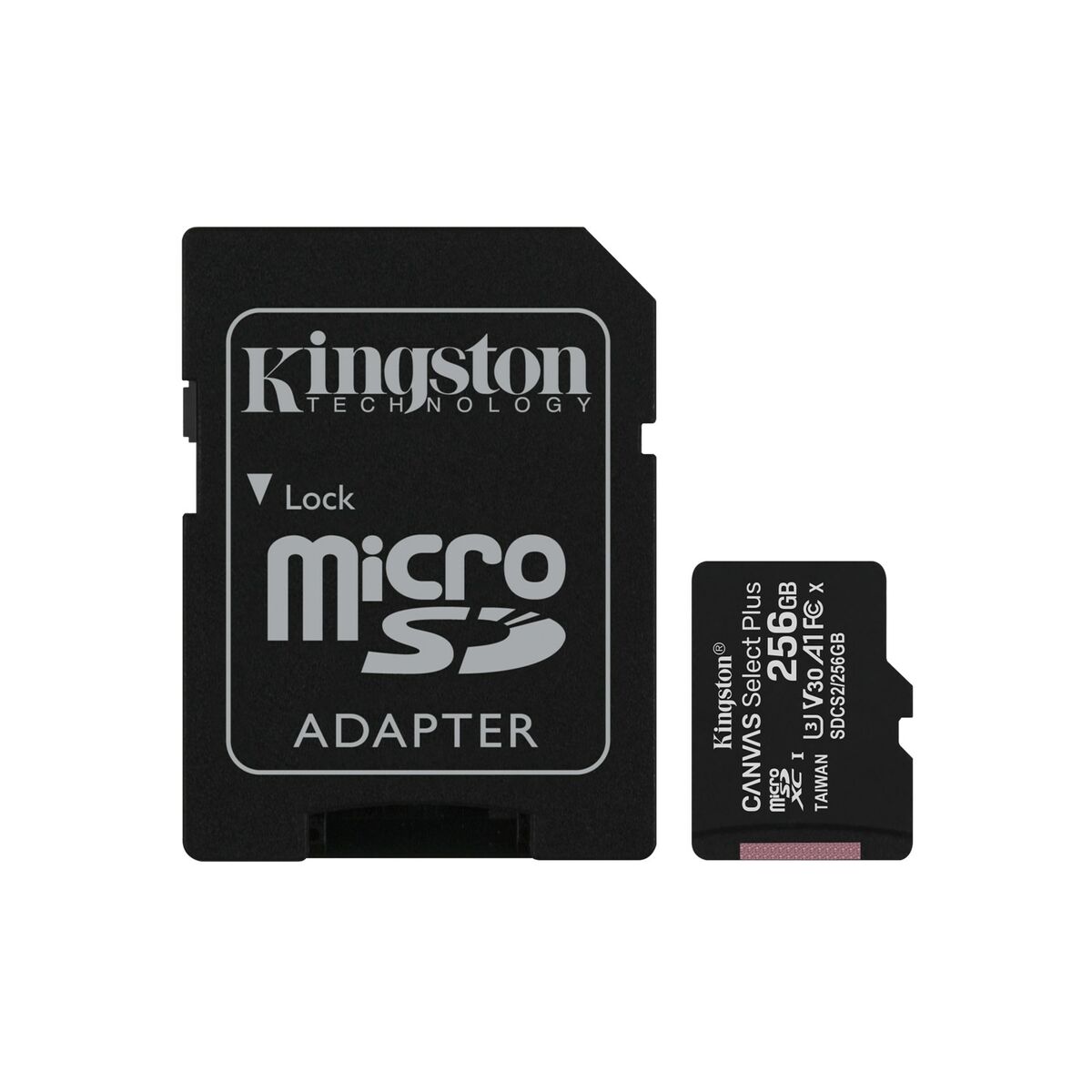 Micro-SD Minneskort med Adapter Kingston Canvas Select Plus 256 GB - 3