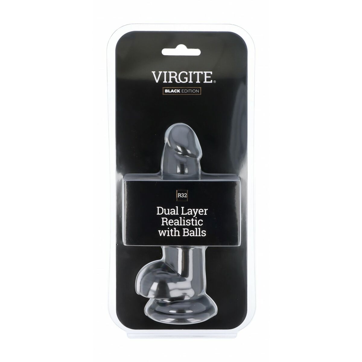 Realistisk dildo Virgite R32 Svart 17 cm - 2