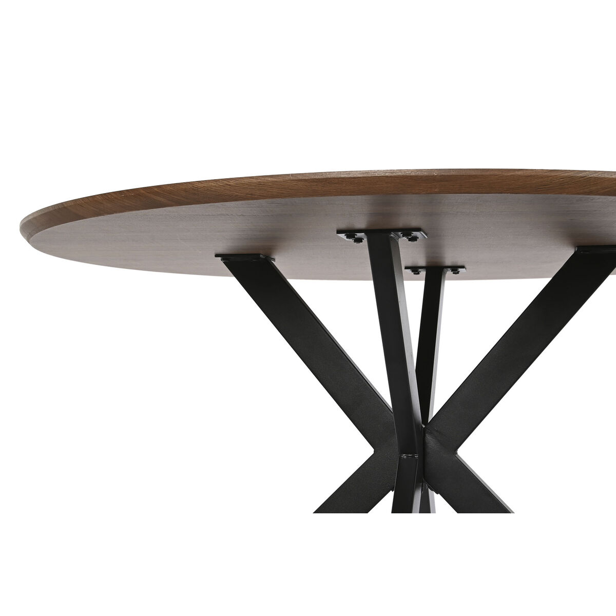 Matsalsbord Home ESPRIT Brun Svart Järn Trä MDF 120 x 120 x 75 cm - 5