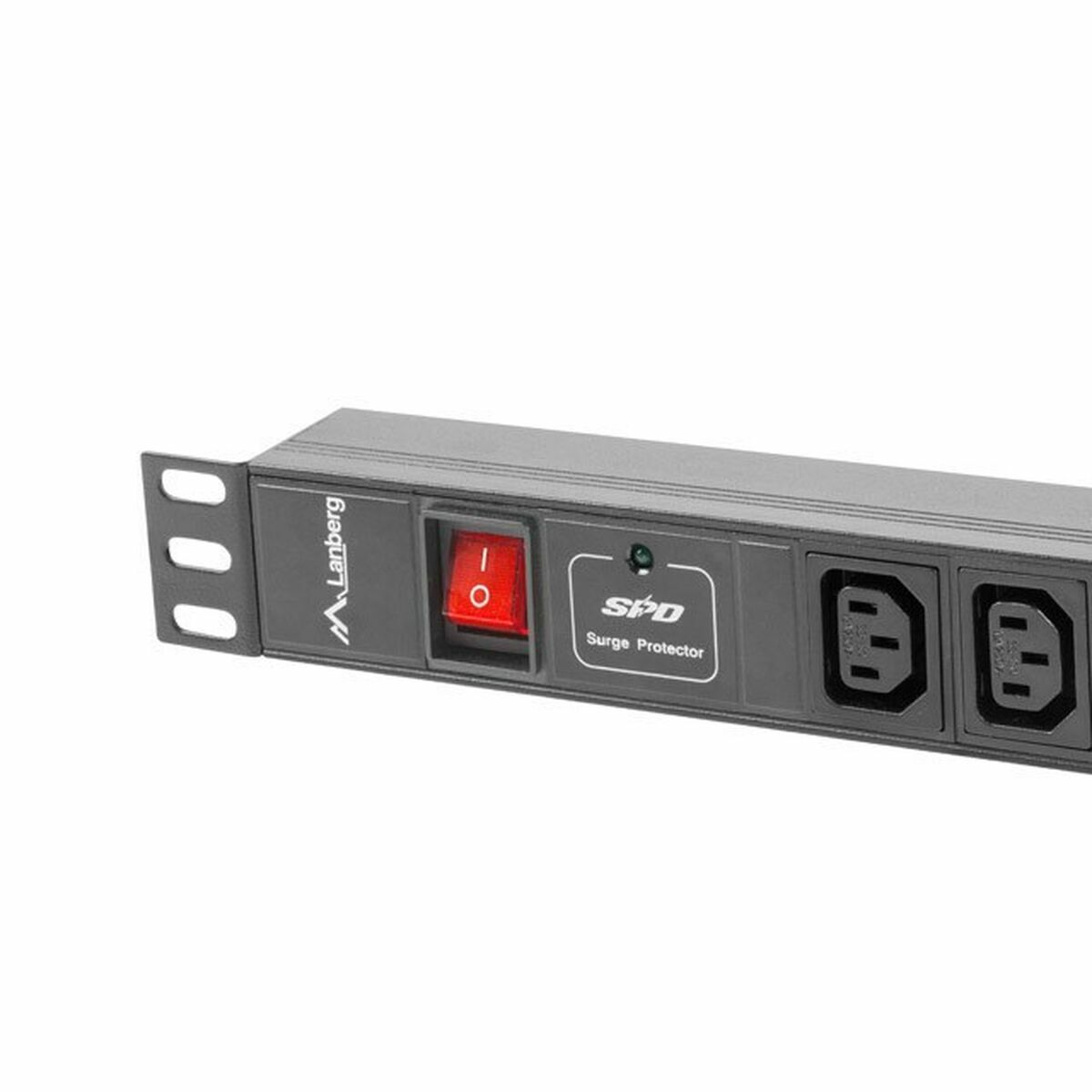 Överspänningsskydd 19" 8 Tomas Schuko med På/Av knapp Lanberg PDU-08I-0200-C20-BK (2 m) - 3